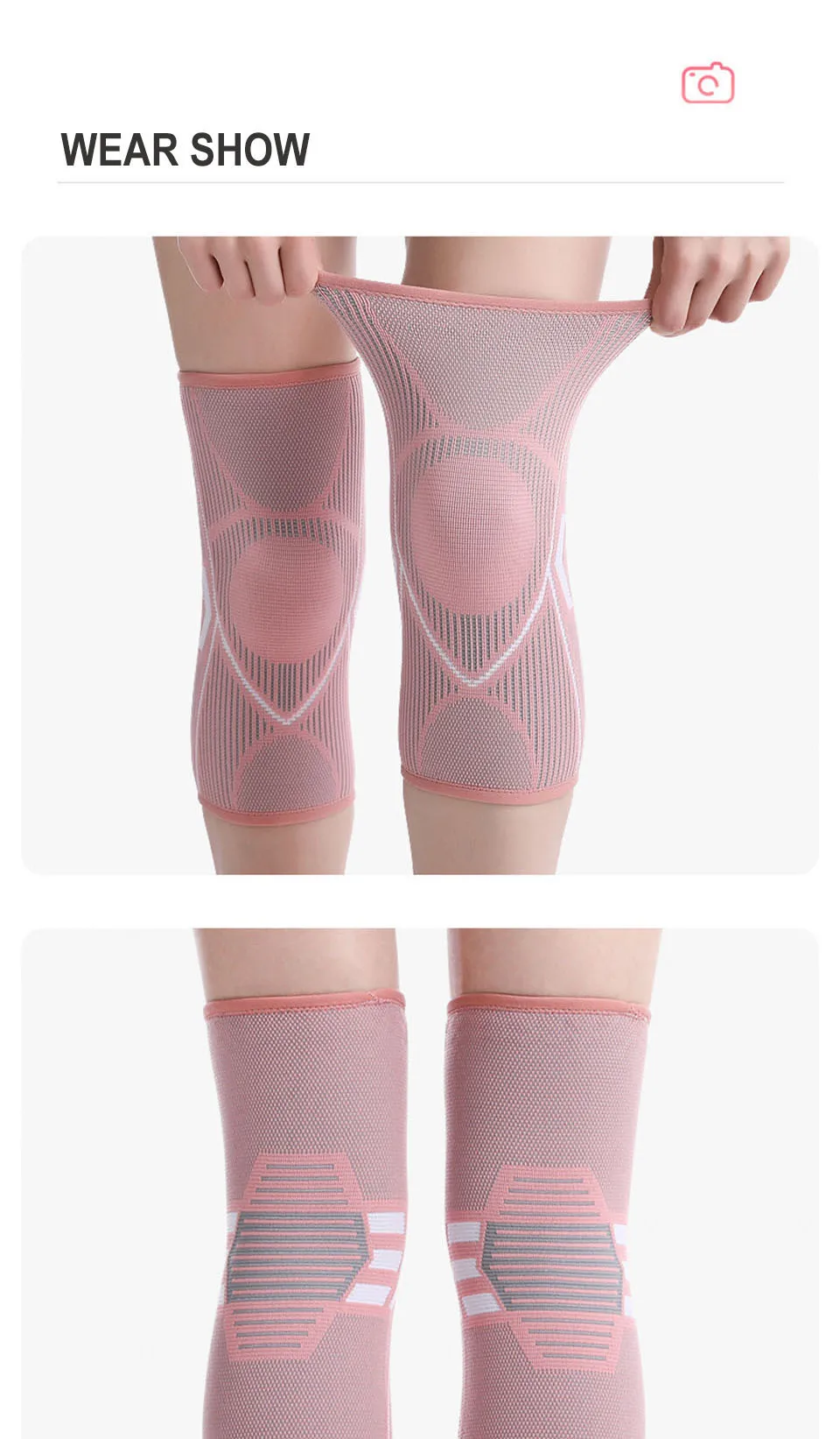 AOLIKES 1PCS Kniebandage Unterstützung für Arthritis Gelenk Nylon Sport Fitness Kompression Ärmeln Knieschoner Radfahren Laufen Schutz – Detail 11