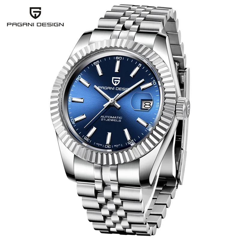 PAGANI DESIGN NH35 Bewegung Männer Mechanische Armbanduhren Saphirglas Luxus Uhr für Männer Stahl 100M Wasserdichte Uhr PD1645 6