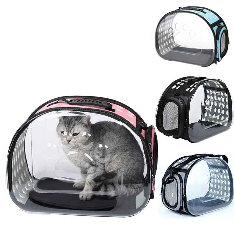 SHUANGMAO Pet Cat Carrier Folding For Travel Cat Backpack Puppy Carrying Space Dog Bag Single Shoulder Handbag Portable Products