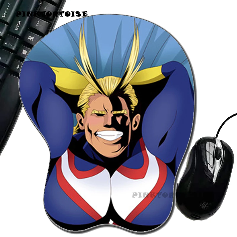 PINKTORTOISE My Hero Academia anime All·Might Silicon 3D chest Mouse Pad Ergonomic Mouse Pad All·Might Gaming Mouse Pad