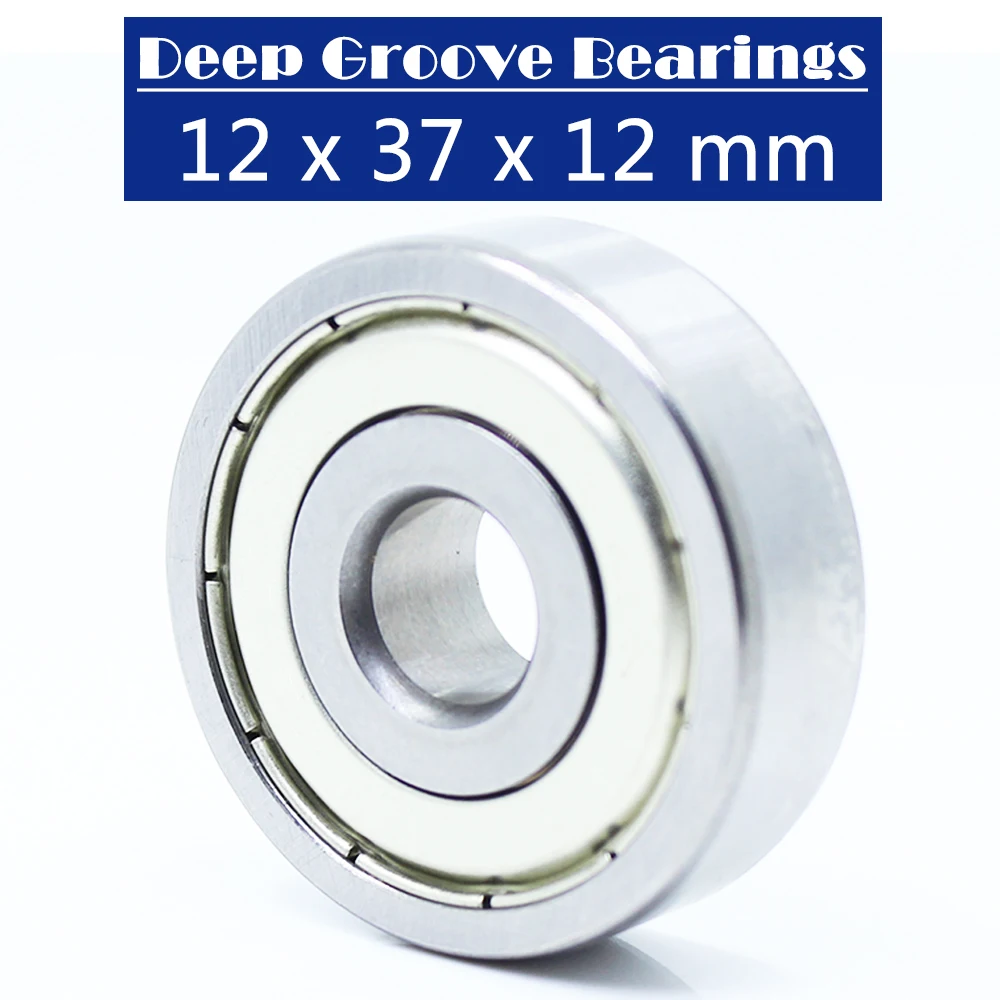 

Подшипник 6301ZZ 12*37*12 мм (4 шт.) для пылесоса, пила, триммер, глубокий паз 6301 Z ZZ, шариковые подшипники 6301Z