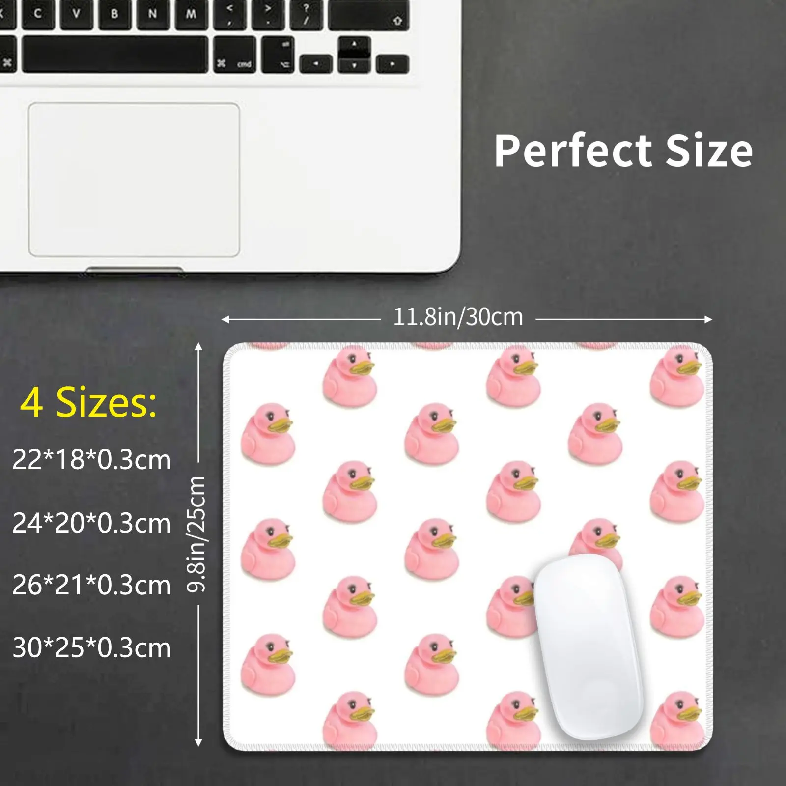 Pink Lash Duck Mouse Pad DIY Print Cushion Pink Rubber Duck Bath Saffron Francis Lashes Baby Girl Bird Shower