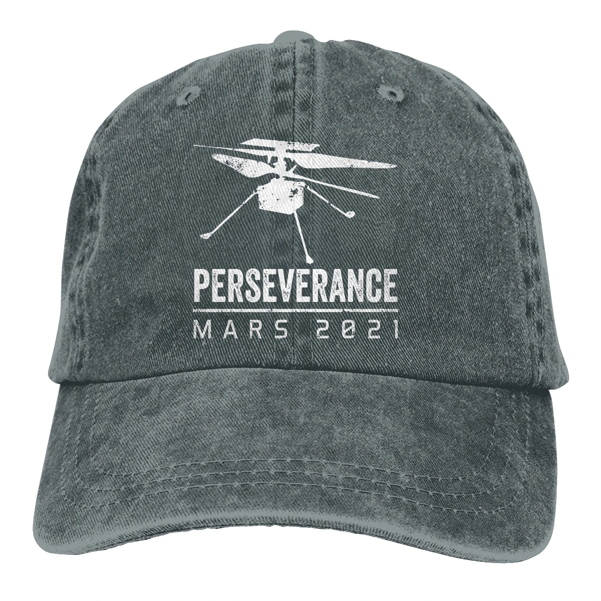 Adjustable Solid Color Baseball Cap Helicopter Mars 2021 Perseverance Rover Space Mission 2021 Washed Cotton Occpy Mars Hat