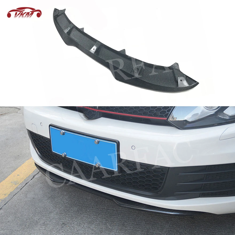 

Front Lip Chin Carbon fiber Spoiler For Volkswagen VW Golf 6 VI GTI MK6 GTI 2010-2013 H1 Style Bumper Guard Car Tuning parts