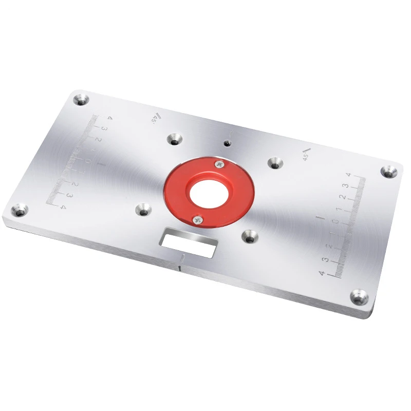 Máquina de grabado de modelos, enrutador de madera con 6 herramientas de anillo, placa de inserción de mesa, bancos de carpintería, Aluminio