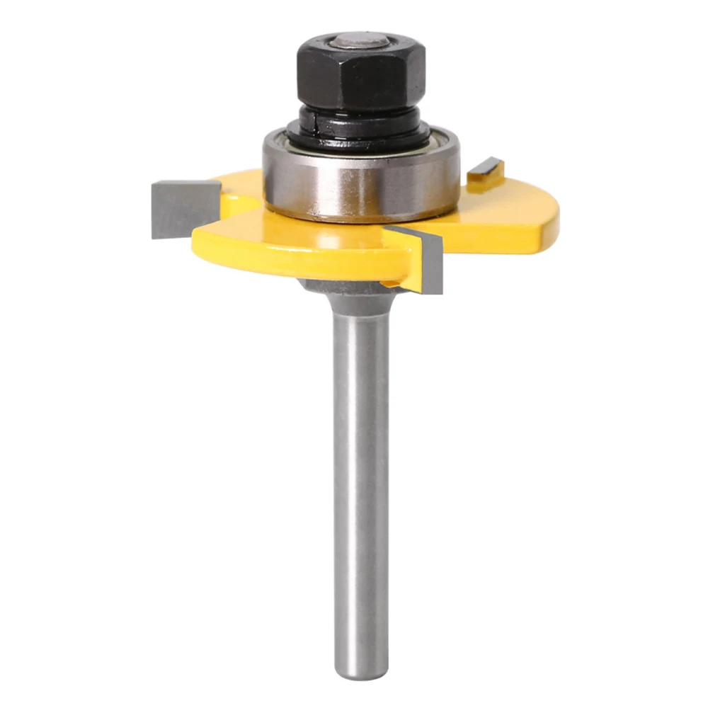 2 Chiếc 6Mm 1/4 "8Mm 12Mm 1/2" Vít Chung Hội Router Bit Bộ Lưỡi & rãnh T-Khe Cắm Dao Phay Cho Đồ Gỗ Cắt