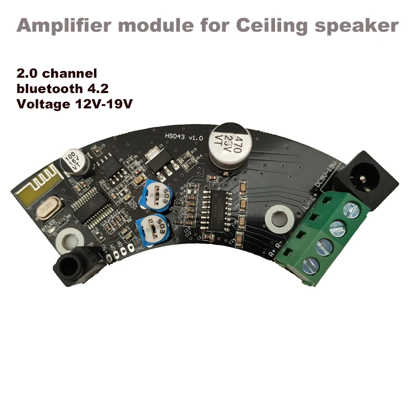 

bluetooth Amplifier Board Ceiling Speaker Audio 12-35W Wall Stereo Background Music Amp DIY AUX DC12V