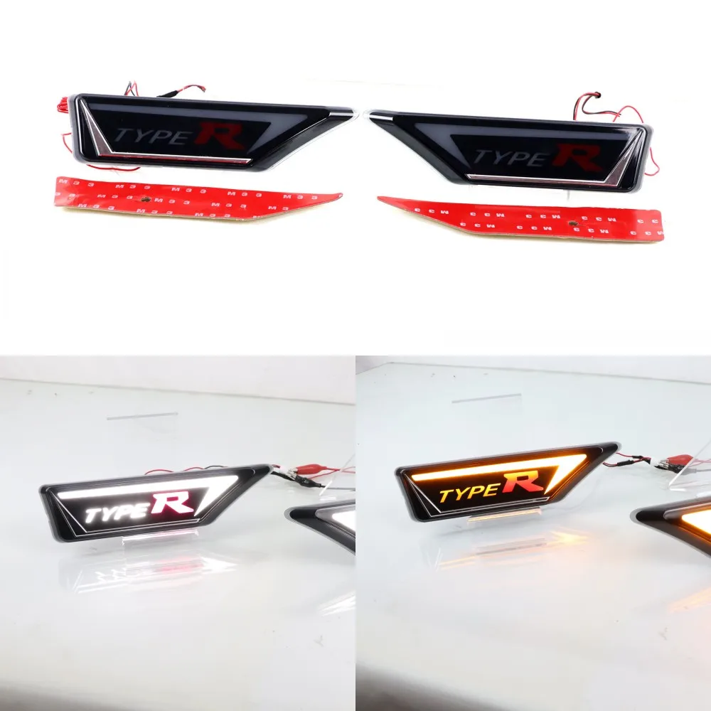 

July King Car Fender LED Side Scanning Daytime Running Light DRL Streamer Yellow Turn Signals case for Honda Civic 11th 2022