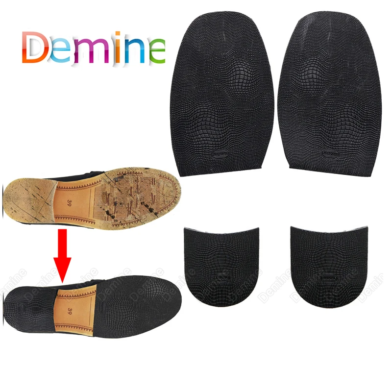 Rubber Patch Shoes Soles for Men Leather Shoes Forefoot Heel Anti Slip Sole Shoe Repair Replacement Outsole Insole DIY Mat Pad