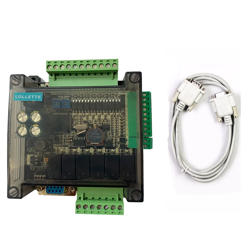 LE3U FX3U 14MR 6AD 2DA RS485 8 input 6 relay output 6 analog input 2 analog (0-10V) output plc controller  RTC (real time clock)