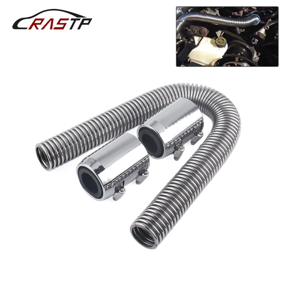 Universal Flexible Car Stainless Steel Radiator Flex Coolant Water Hose Kit With Caps Radiator Cover Anti-corrosion RS-RC001-60