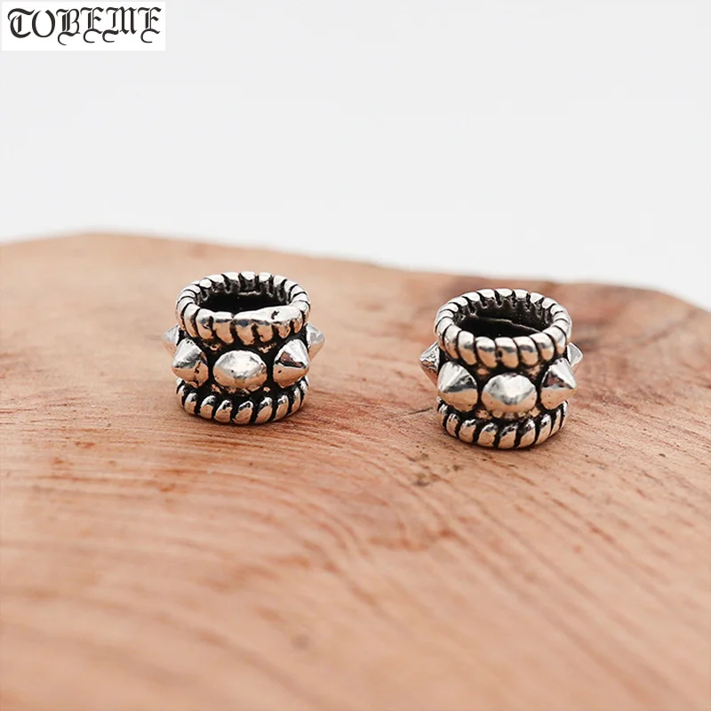 

100% 925 Silver Loose Beads 925 Sterling Large-hole DIY Punk Jewelry Findings