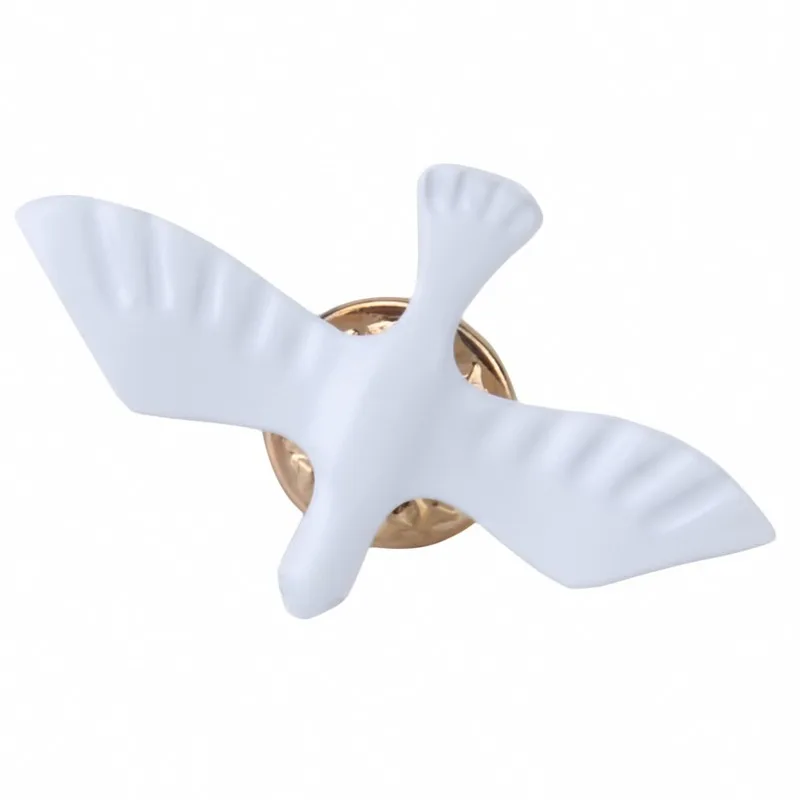 New Trendy Swallow Brooch Acrylic Vintage White Peace Dove Animal Birds Broche Pin Fashion Jewelry Girl Accessories For Women