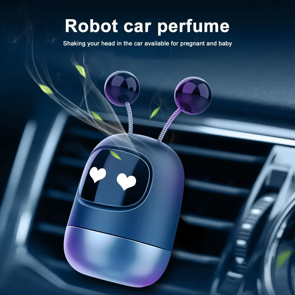 

Car Perfume Air Freshener Cute Robot Aromatherapy Solid for Car Air Vent Outlet Freshener Air Condition Clip Diffuser