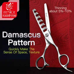 Fenice Professional 6 inch VG10 Hairdresser's Scissors 6 Teeth Thinning Rate 5%-10% Thinning Shears Hair Scissors