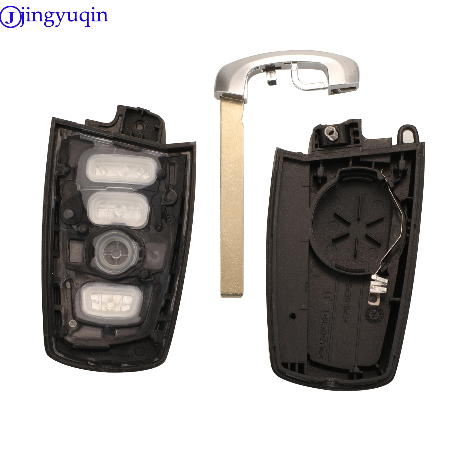 jingyuqin 3/4B Smart key Shell Cover Case Keyless For BMW CAS4 F 3 5 7 Series E90 E92 E93 X5 HU100R With Uncut Blank Blade