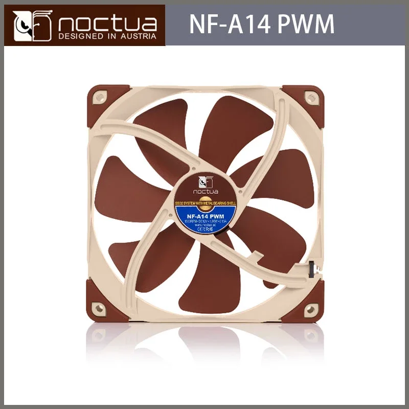 Noctua NF-A14 PWM 140mm computer case cpu cooling fan silent 14cm 3pin/4pin PWM CPU Cooler water-cooled radiator fan