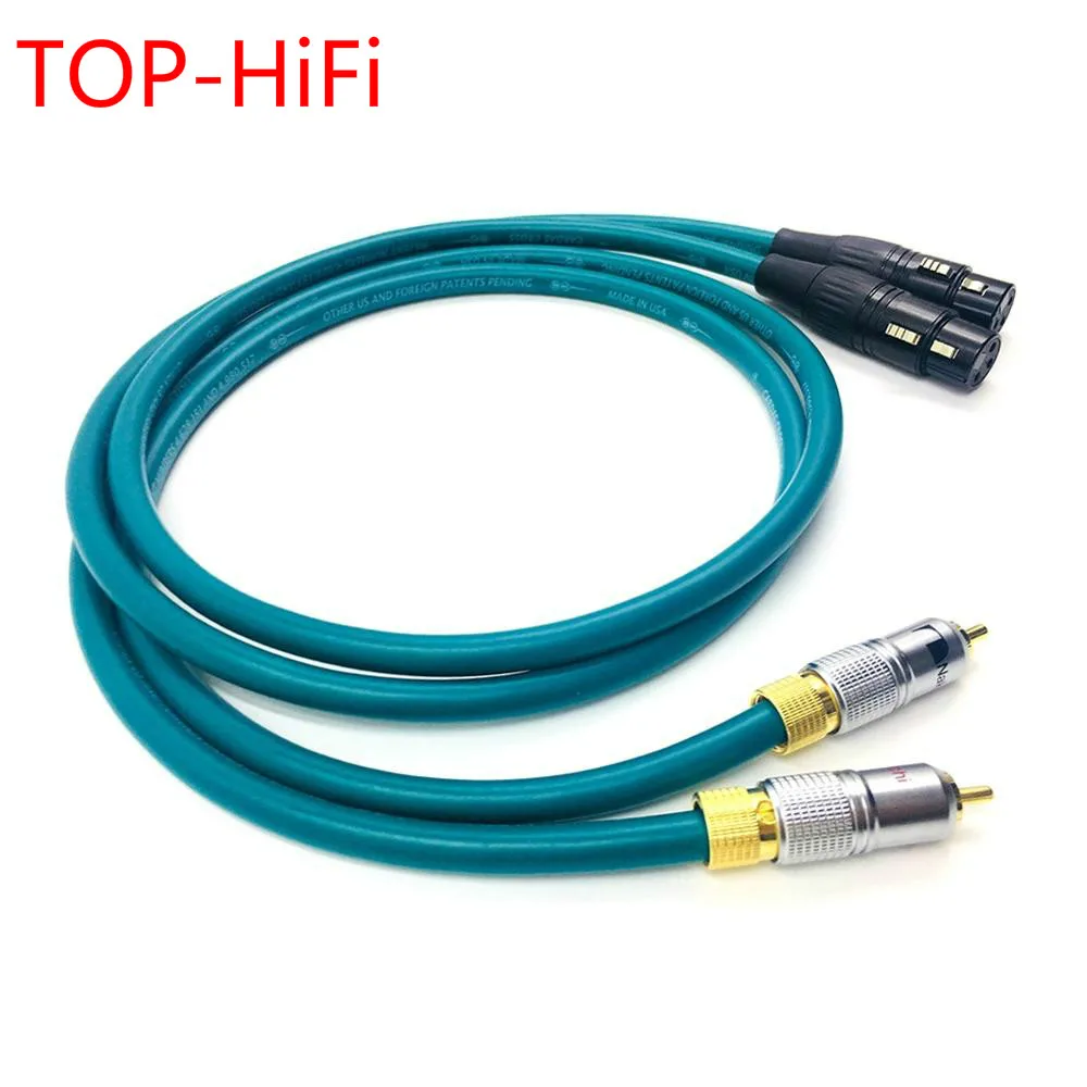 TOP-HiFi  Pair Nak-chi RCA Male to XLR Feamle Balacned Audio Cable RCA to XLR Interconnect Cable with CARDAS CROSS USA-Cable