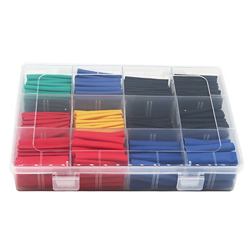 560PCS Thin Wall Wrapping Kit Insulation Resilient Plastic Black Thermoresistant tube Heat Shrink Tube Gaine Thermoretract