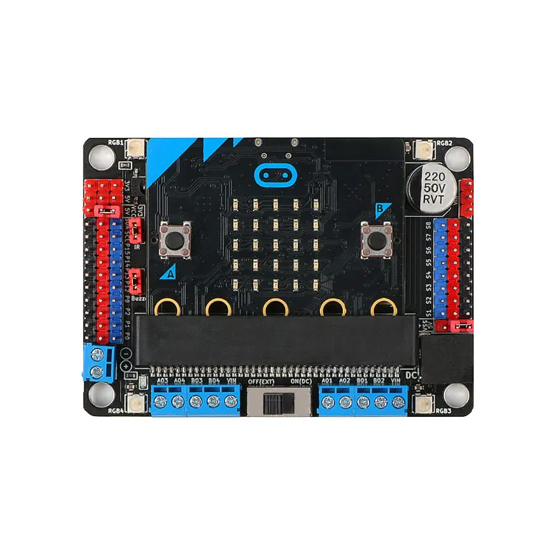 Emakefun Placa de expansión de accionamiento de Motor multifuncional Bit, soporte de CC, 8 servos,Makecode,Scratch3.0,Mixly,Python