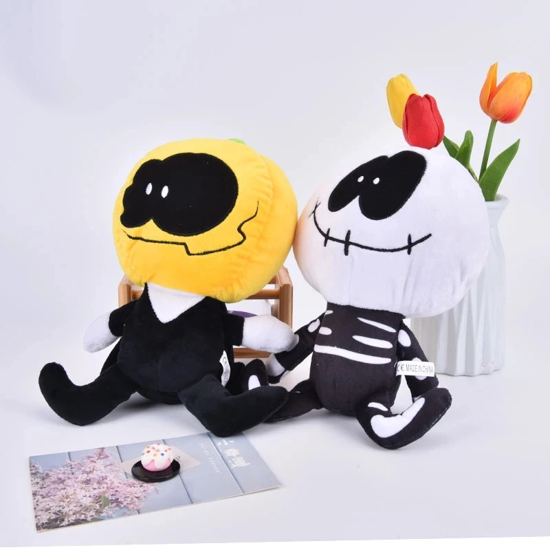 2Pcs/set Friday Night Funkin Plush Toy Cute Spooky Month Skid Pump Stuffed Dolls Children Gift