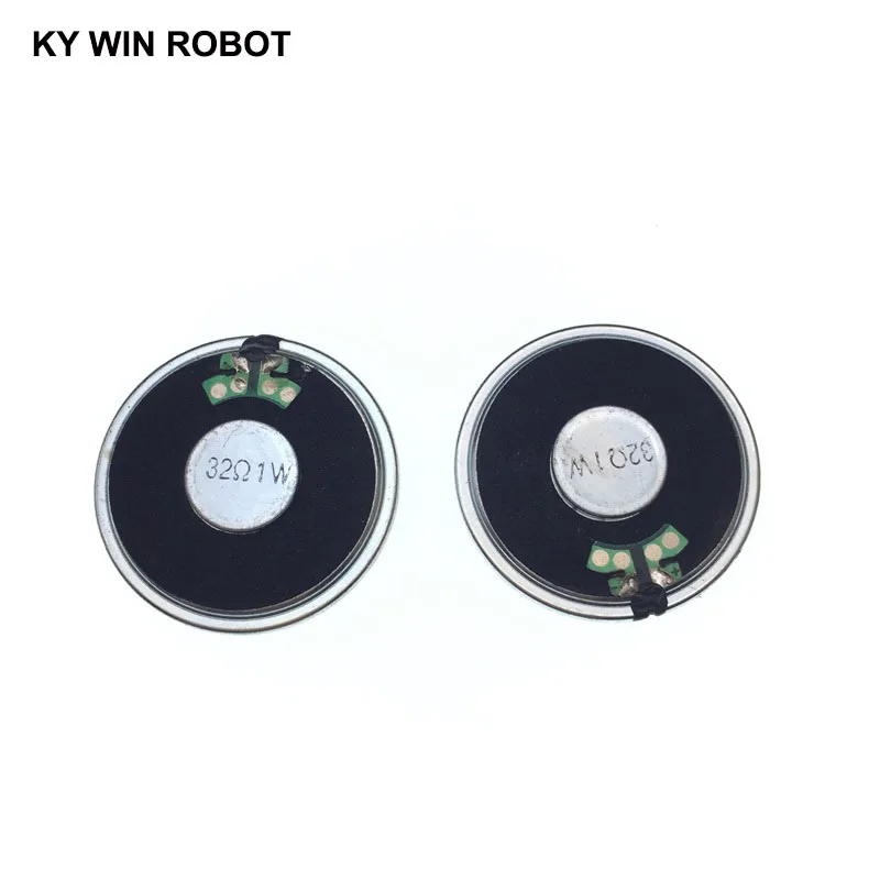 2pcs/lot New Ultra-thin speaker 32 ohms 1 watt 1W 32R speaker Diameter 45MM 4.5CM thickness 5MM