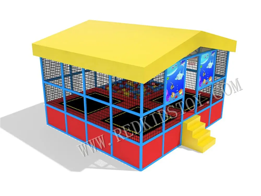 CE Certificated Trampoline for Children With Ball Pit&Basketball Hoop&Tent HZ-LG081