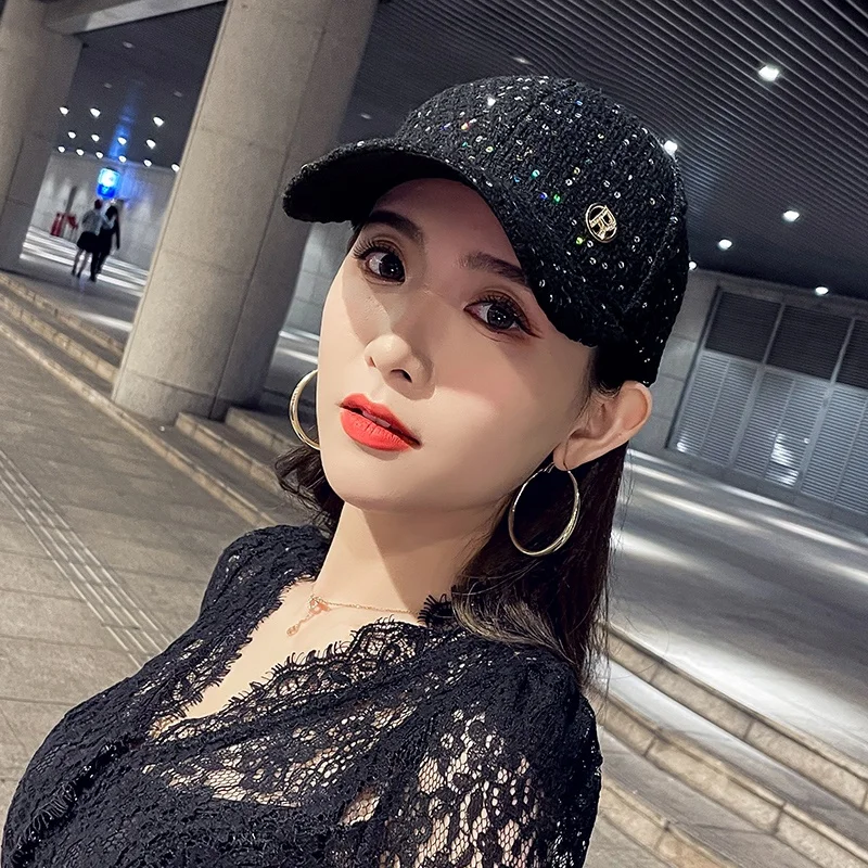 2021 New Ladies Baseball Cap Tide Brand Autumn and Winter Korean Version of The INS Visor Net Red Hot Style Fashionable Wild Hat