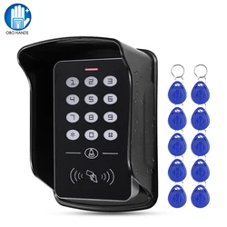 OBO-Standalone Access Control Keypad, Sistema De Teclado RFID, impermeável Tampa Exterior, 125KHz Controlador, Leitor De Cartão, 10Pcs Keyfobs