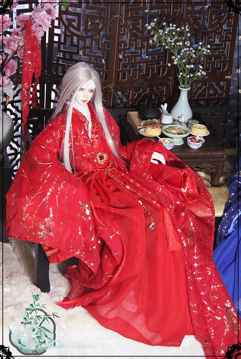 1/4 1/3 BJD accessori per abbigliamento cinese antico Costume Hanfu abito guerriero vestito per BJD/SD ID72 forte zio 80cm bambola A0687