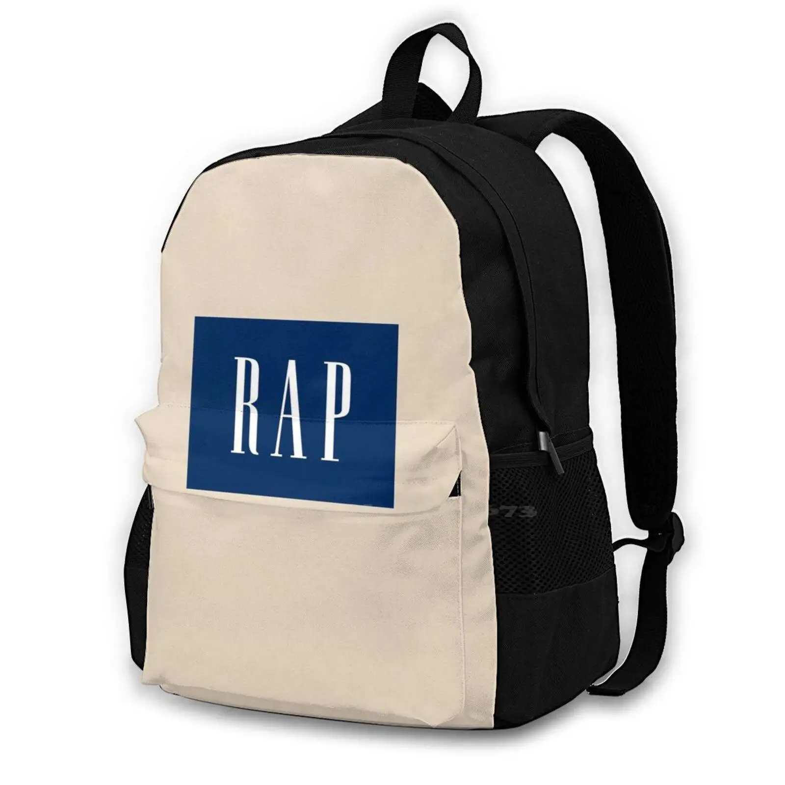 Rap Bag Backpack For Men Women Girls Teenage Black Rap Logo Hip Hop Trap Music Trap Music Hip Hop Rap Hip Hop Music