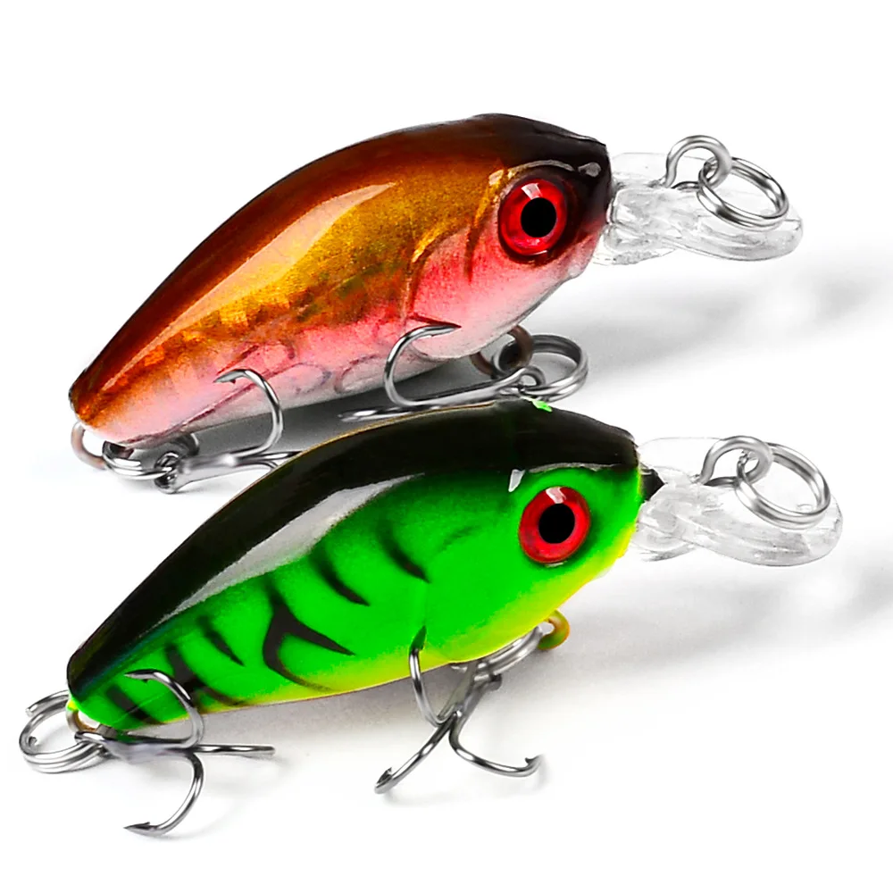 1Pcs Crank Fishing Lure 45mm 3.5g Floating Wobbler Jig Hard Plastic Bait Swimbait Carp Bass Pesca Fishing Tackle with 10# Hook