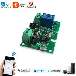 Zigbee 1CH Tuya Smart eWeLink Switch Module,DC 12V 24V 32V 1 Channel Relay,2MQTT Gateway Home Assistant SmartThing RF433 Remote