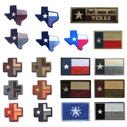 State of Texas Flag Embroidered Patches Don't Mess With Texas Medic Map Patch Embroidery Patch For Clothing Backpack