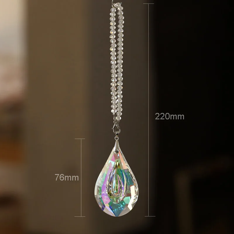 Crystal Pendant Wedding Party Decoration Hanging Multi-faceted Water Drop AB Colorful Home Decor Glass Crystal Accessories