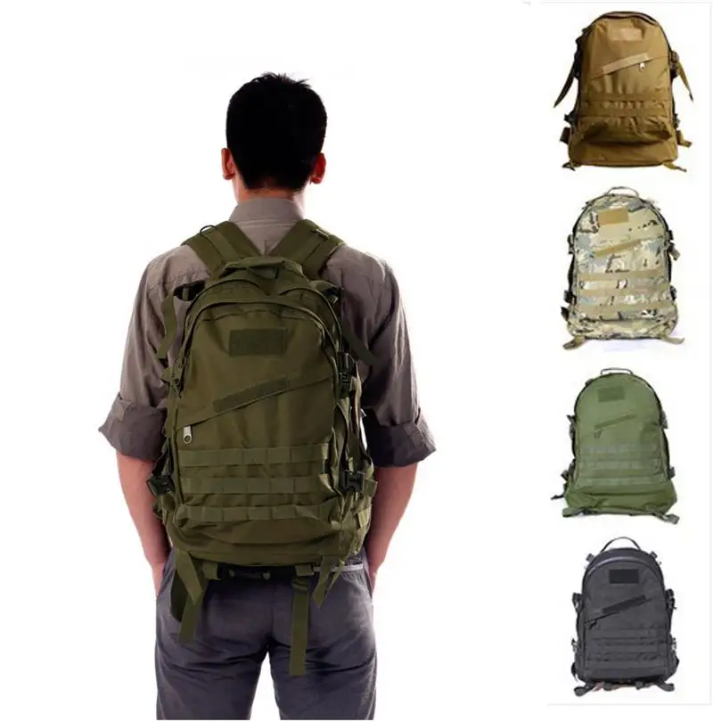 55L Large-Capacity Military Tactical Hiking Backpack 3D Ergonomic Outdoor Rucksack for Trekking, Climbing, Camping Field Travel