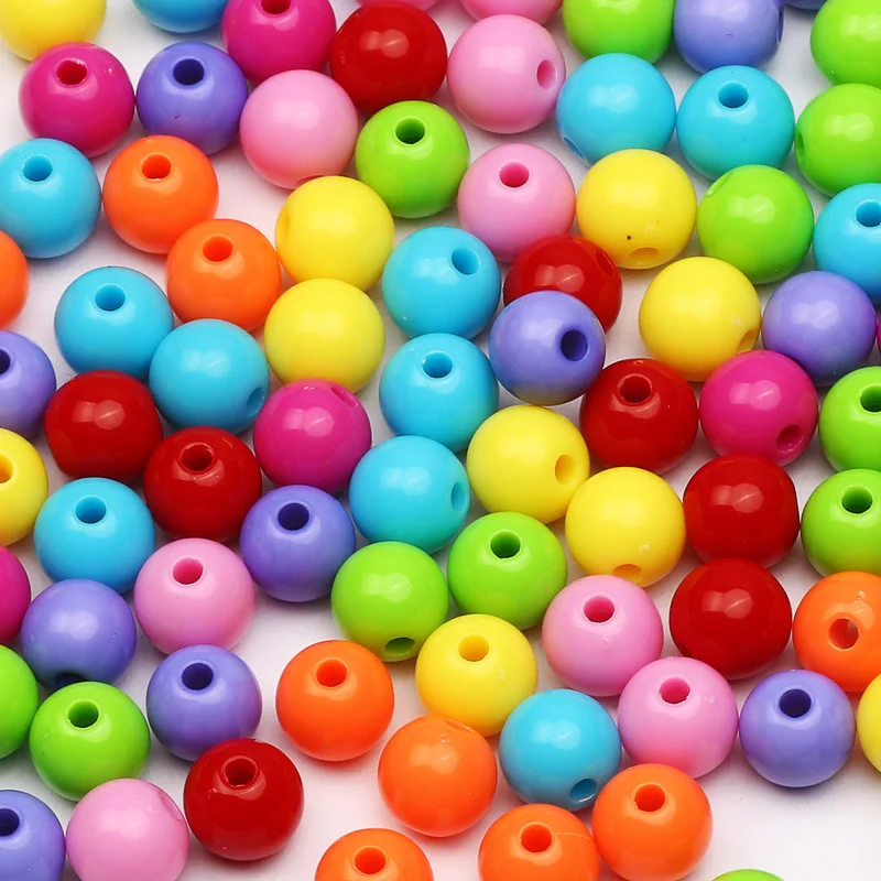 6-20mm Mixed Acrylic Beads Balls Round Shape Loose Spacer Beads For Jewelry Making Handmade Bracelet Necklace Diy Accessories