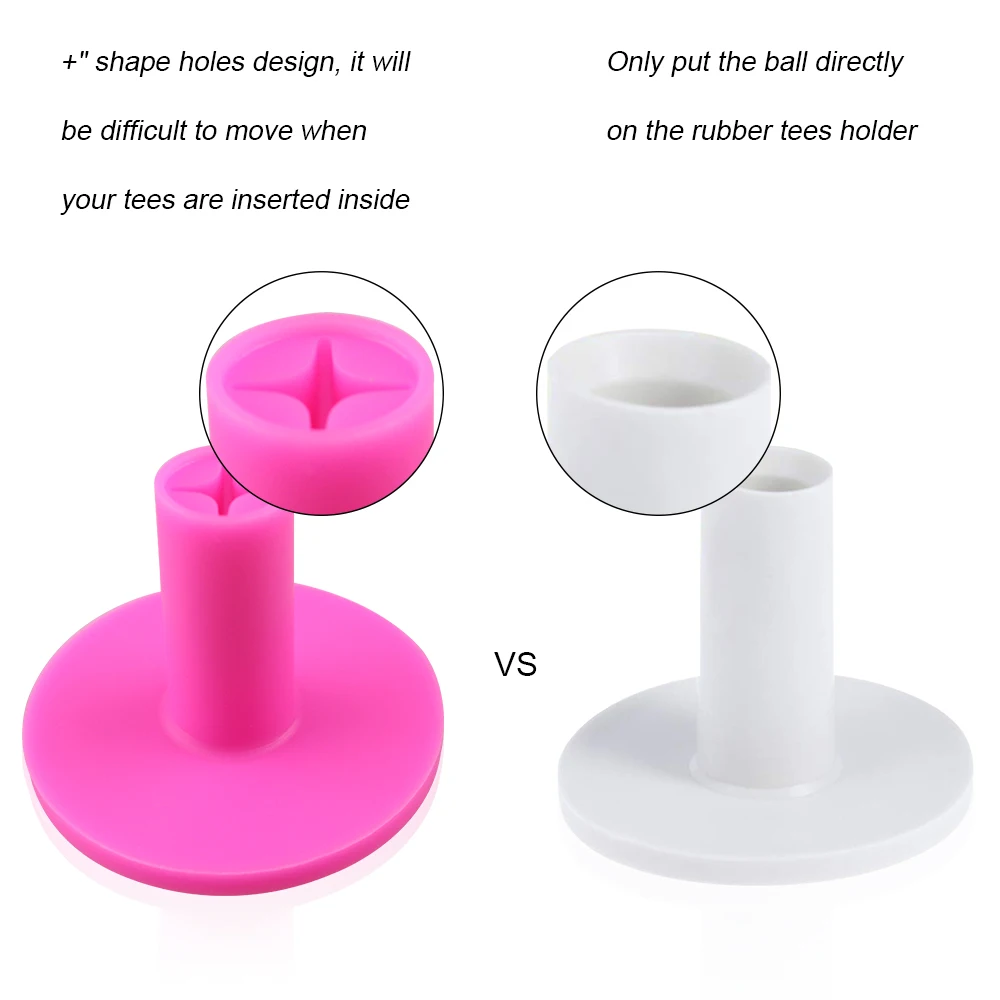 1 Piece Novelty Insertable Rubber Golf Tees Holder Plastic Accessories