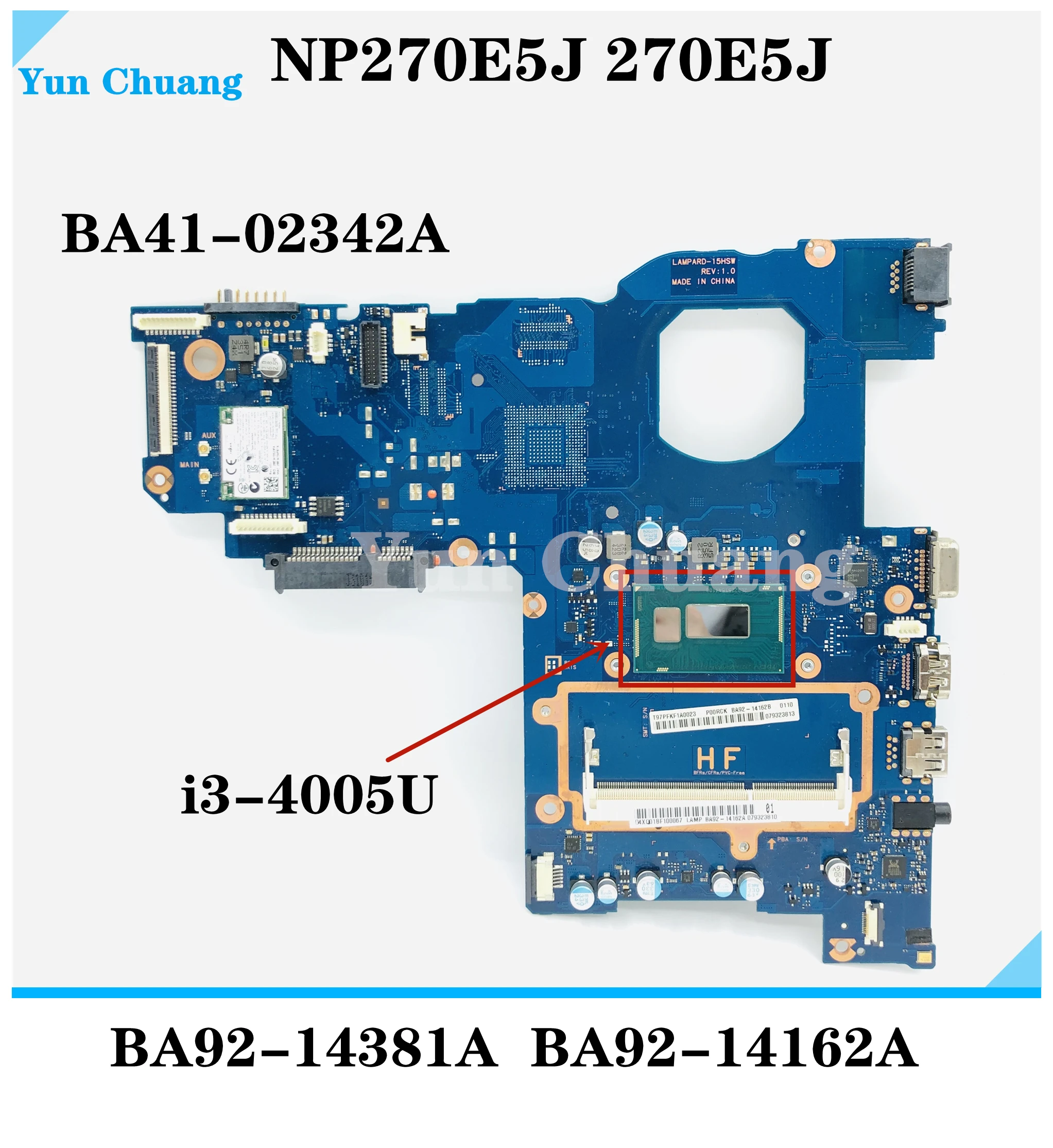 

BA41-02342A материнская плата для Samsung NP270E5J NP270E5R 270E5J, материнская плата для ноутбука с процессором i3 i5 i7 UMA DDR3L 100%, протестированная работа