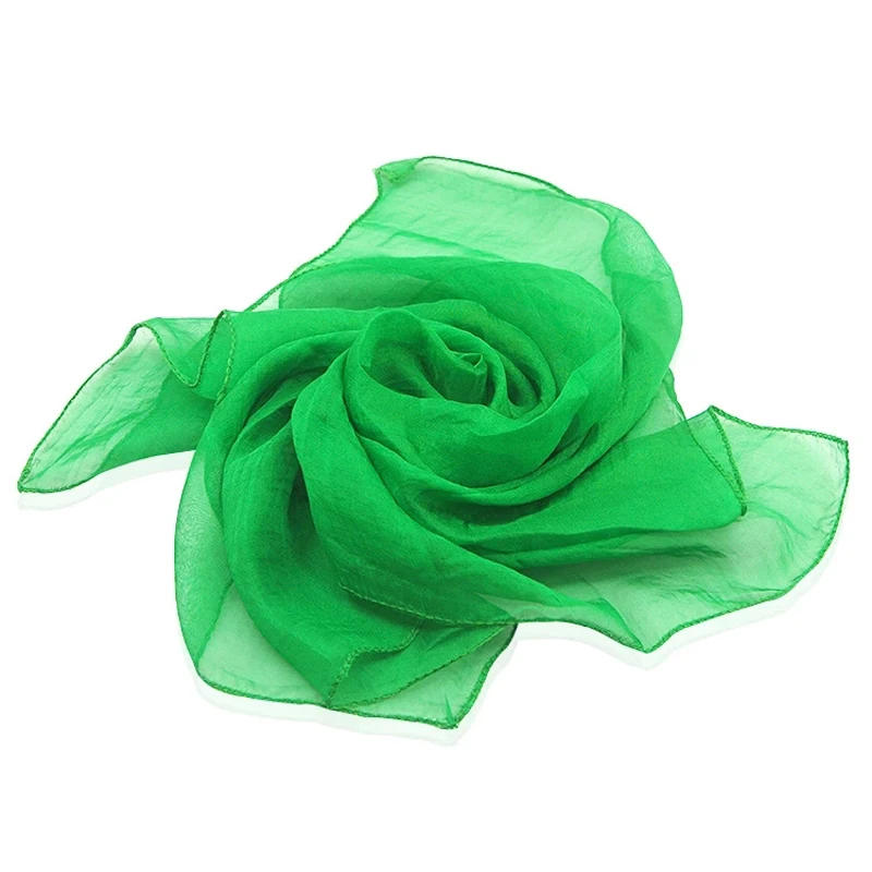 60*60cm Chiffon Silk/Scarves Magic Tricks  Silk Changed Color Soft Silk Scarves Stage Magic Prop Stage Handkerchief Toys