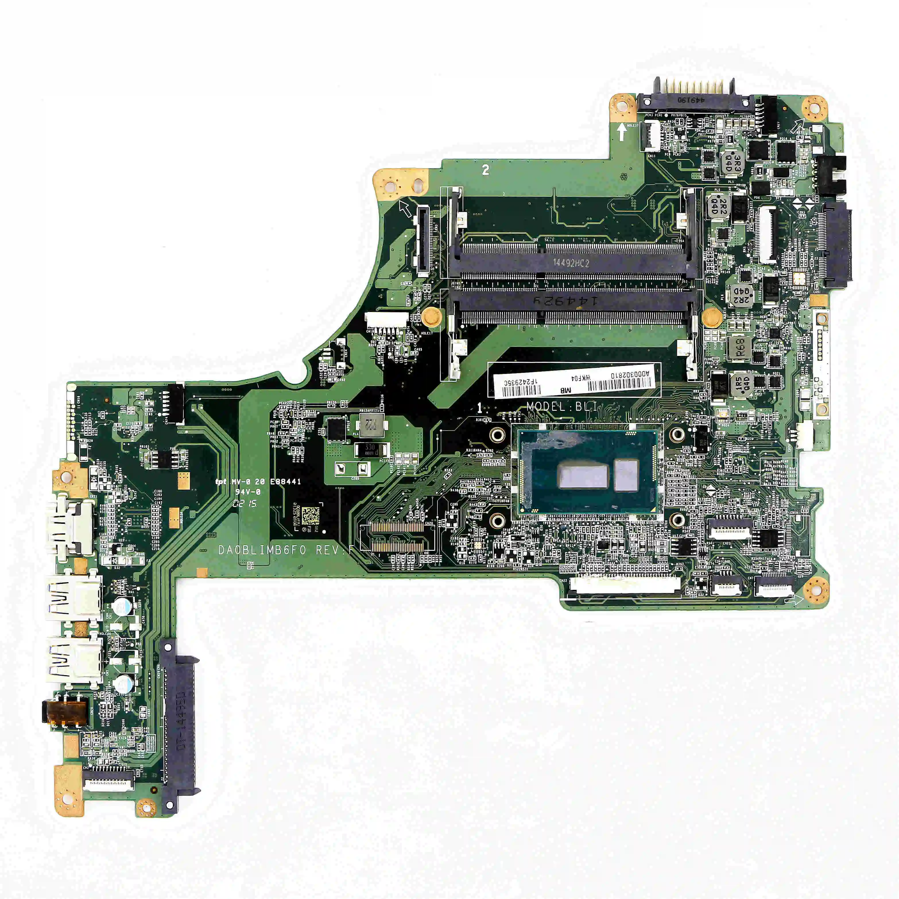 A000302810 - MOTHERBOARD BLI DA0BLIMB6F0 w/ i5-5200U For TOSHIBA SATELLITE S55T-B