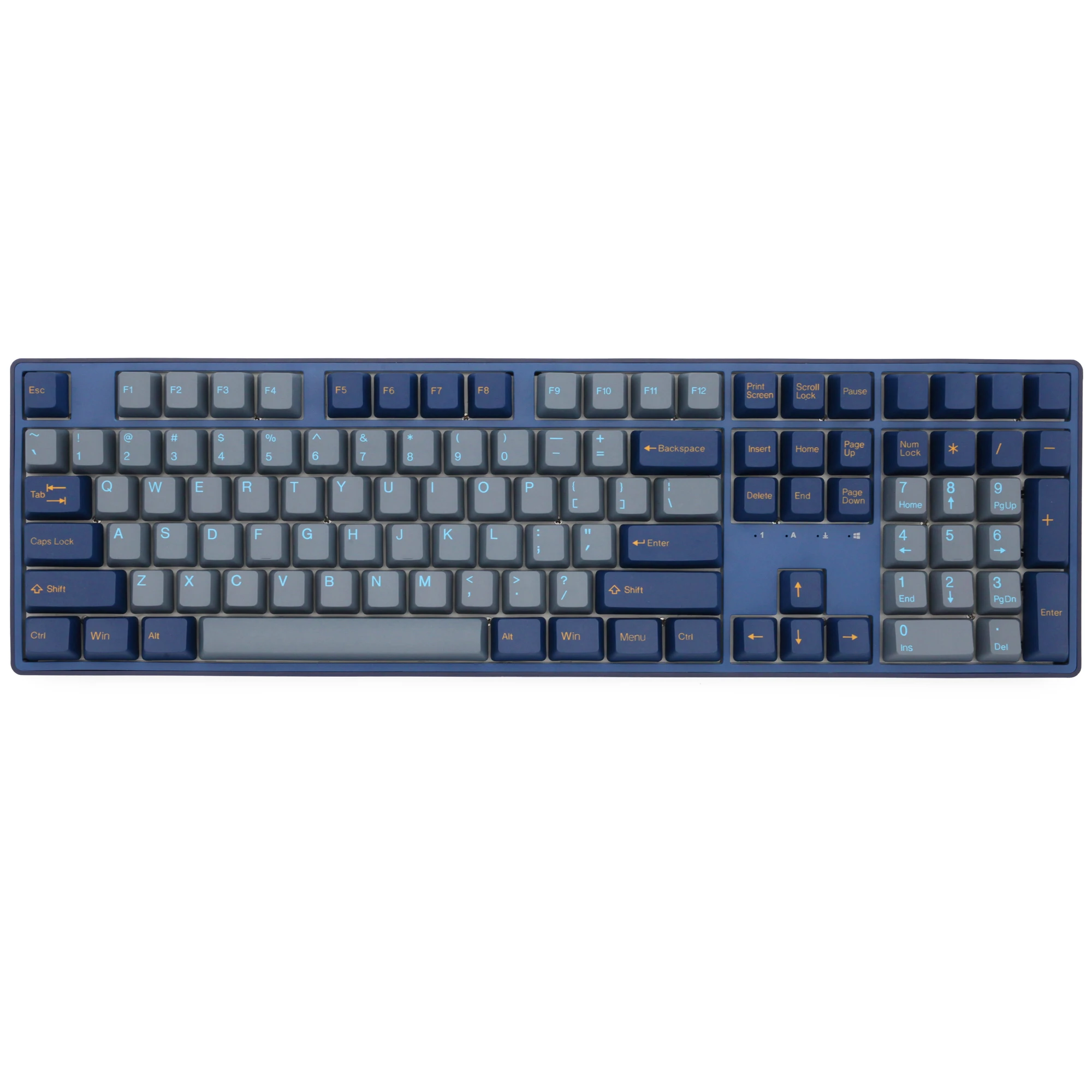 

taihao Dark Tunnel PBT double shot keycaps for diy gaming mechanical keyboard oem profile Yellow Blue 1.75u shift