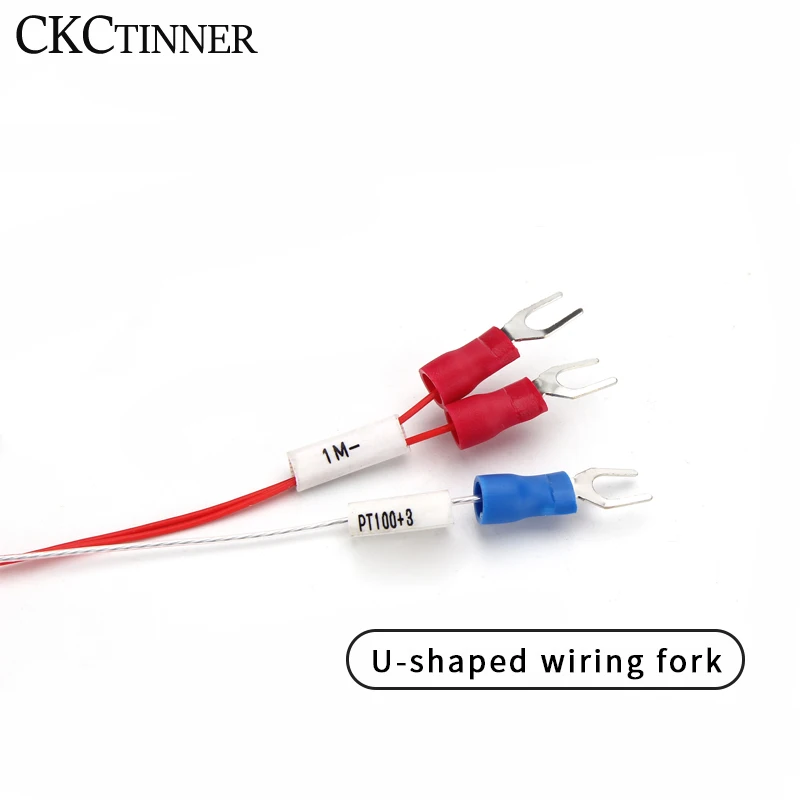 Stainless Steel PT100 Temperature Sensor Thermocouple with 0.5/1/2/3/4/5M Cable Temperature sensing high temperature waterproof