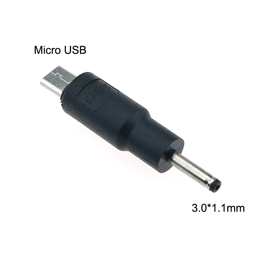 Yuxi ไมโคร USB ตัวผู้มาเป็น DC 5.5*2.5 5.5x2.1 1.7 4.8*1.7 4.0*1.7 3.5*1.35 3.0*1.1 2.5*0.7มม. อะแดปเตอร์ชาร์จไฟ DC สำหรับแล็ปท็อปตัวผู้