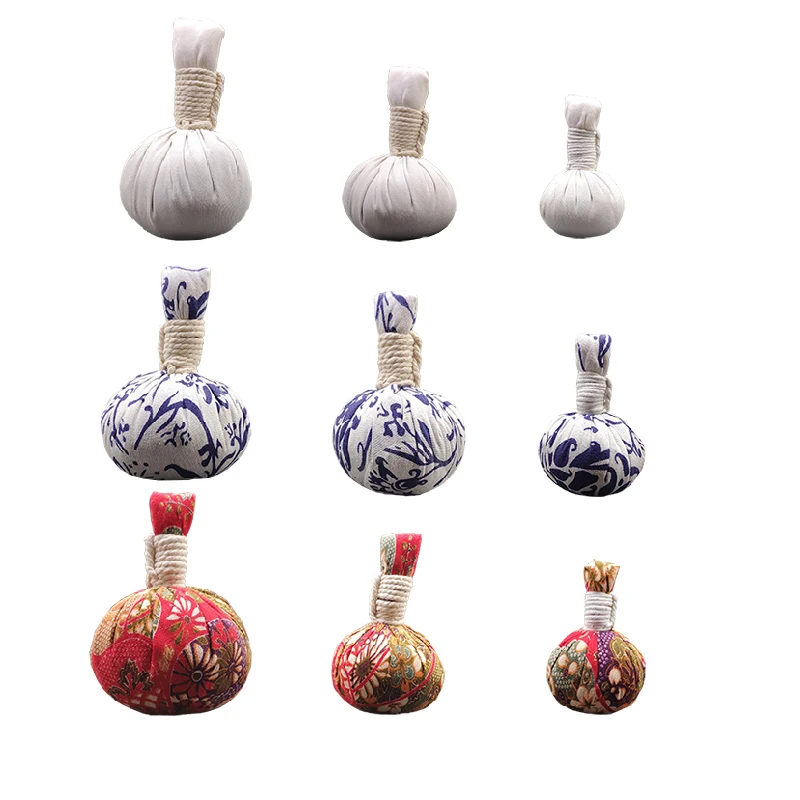 3pcs Thailand Aromatherapy Herbal Medicine Massage Ball Sunburn Wormwood Medicine Bag Roll Whack Pack incense Aromatherapy Pack