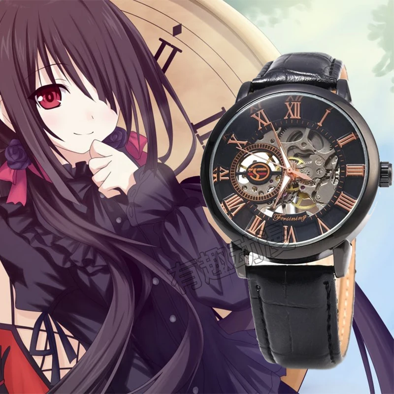 8 Styles DATE A LIVE Tokisaki Kurumi Watch Fashion Unisex Student Electronic Mechanical Cosplay Prop Accessory Christmas Gift