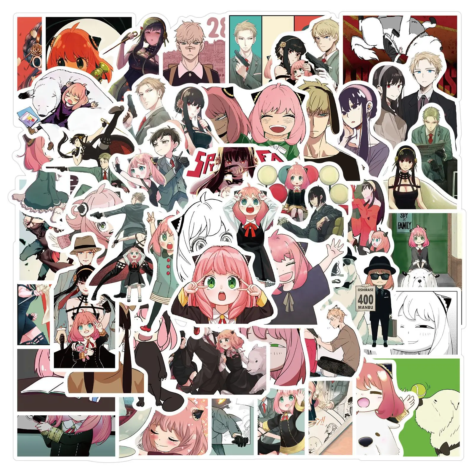 10/50Pcs Japan Spy × Family Anime Stickers Suitcase Skateboard Laptop Luggage Phone Cartoon Cute Stickers Decal Kids Gift Toy