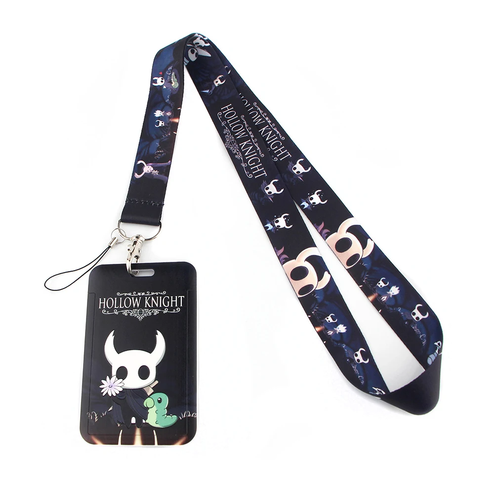 YL144 Hollow Knight Neck Strap Lanyard Credit Card ID Badge Holder Bag Student Woman Travel Bank Bus Business Card Cover 