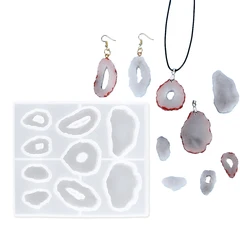 Irregular Stone Silicone Casting Resin Molds For DIY Resin Pendant Earring Jewelry Findings Tools Uv Epoxy Moulds Handmade Craft