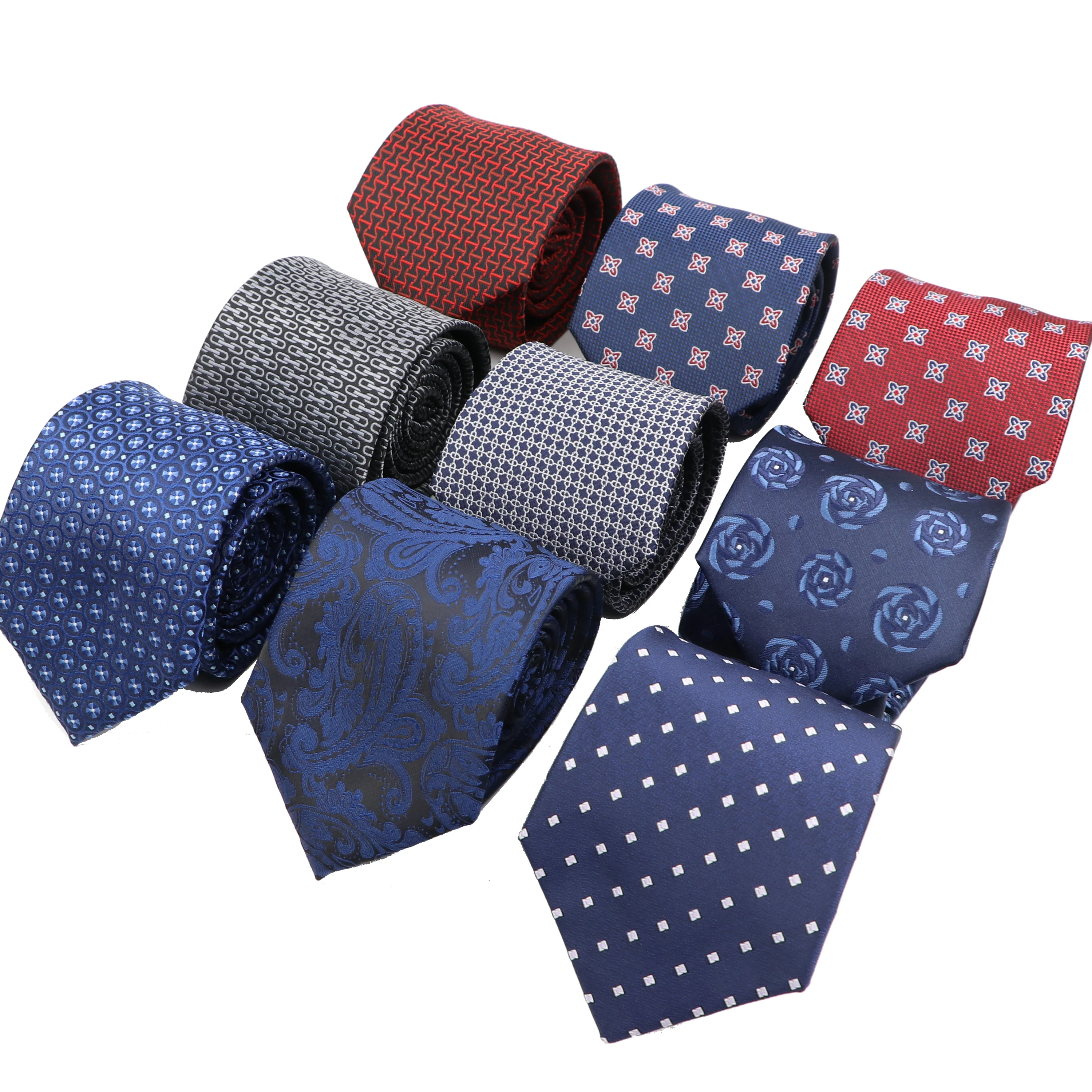 

New Men's Business Tie Classic Striped 8 cm Polyester Casual Necktie Wedding Guest Gift Wholesale Luxury Accessories